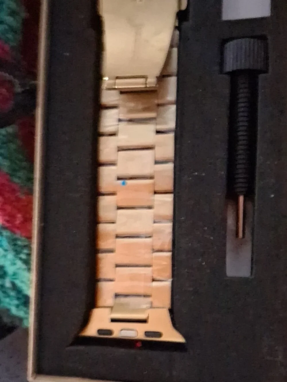 Gold Stainless Steel Link Watch Band - Missing Link/Part Read